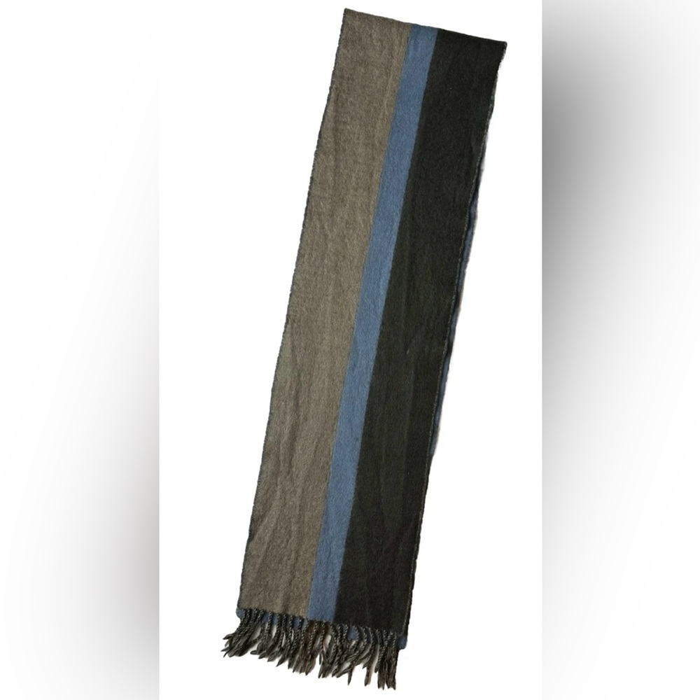 Louis Vuitton Bicolor Scarf Cashmere Wool Men Women LV - Picture 3 of 7